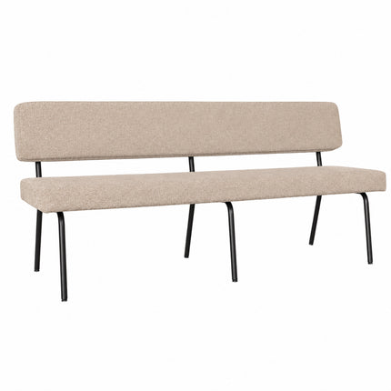 Eetkamerbank Wendy 180cm bruin stof