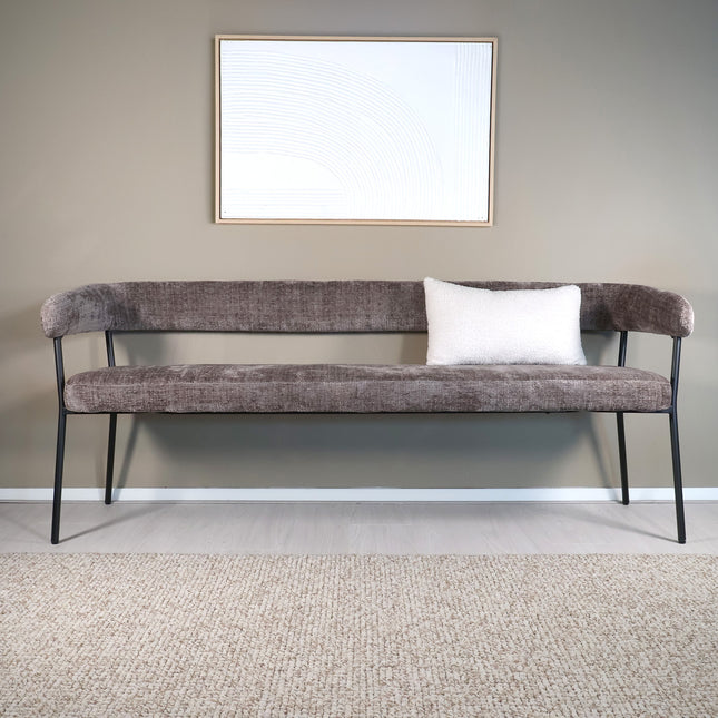 Eetkamerbank Meggie 180cm taupe chenille