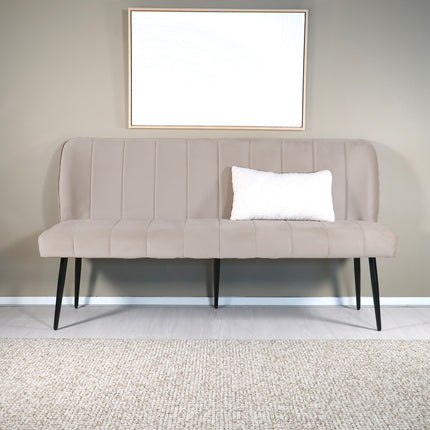 Eetkamerbank Sally 160cm champagne velvet