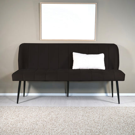 Eetkamerbank Sally 160cm zwart velvet
