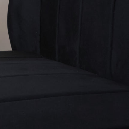 Eetkamerbank Sally 160cm zwart velvet