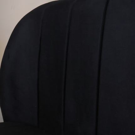 Eetkamerbank Sally 200cm zwart velvet
