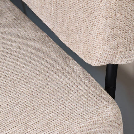 Eetkamerbank Wendy 180cm beige stof