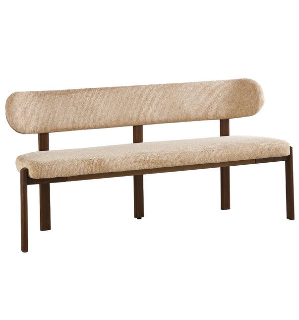 Eetkamerbank Japandi 160cm bruin Naomi walnoot