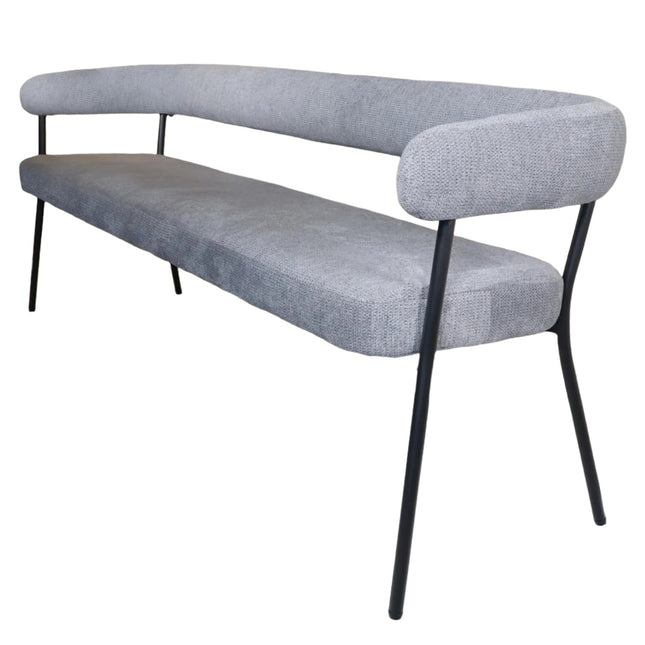 Eetkamerbank Meggie 180cm grijs stof