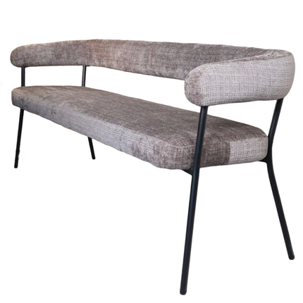 Eetkamerbank Meggie 180cm taupe chenille