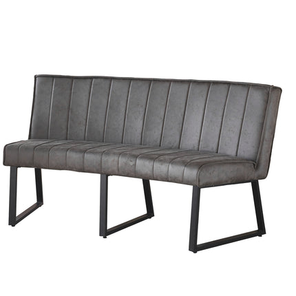 Eetkamerbank Menzo ovaal 160cm antraciet