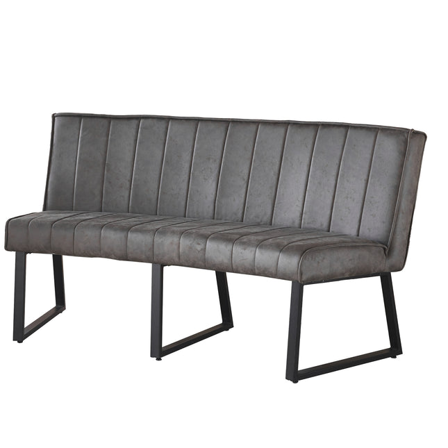 Eetkamerbank Menzo ovaal 160cm antraciet