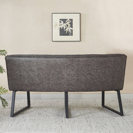 Eetkamerbank Menzo ovaal 160cm antraciet