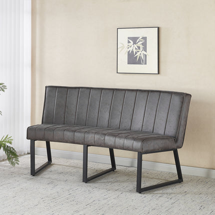 Eetkamerbank Menzo ovaal 160cm antraciet