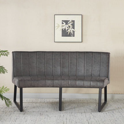 Eetkamerbank Menzo ovaal 160cm antraciet