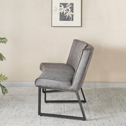 Eetkamerbank Menzo ovaal 160cm antraciet