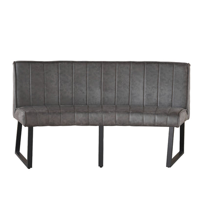 Eetkamerbank Menzo ovaal 160cm antraciet