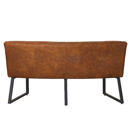 Eetkamerbank Menzo ovaal 160cm cognac