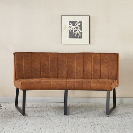 Eetkamerbank Menzo ovaal 160cm cognac