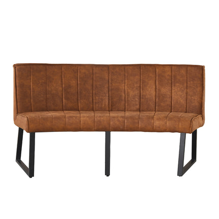Eetkamerbank Menzo ovaal 160cm cognac