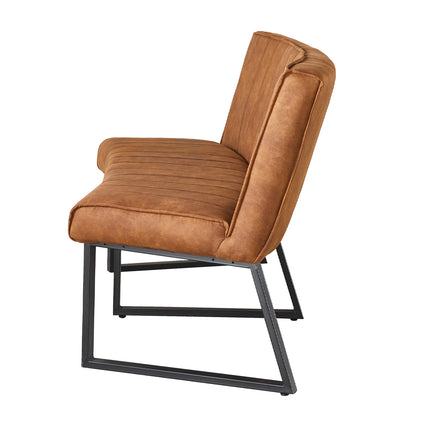 Eetkamerbank Menzo ovaal 160cm cognac