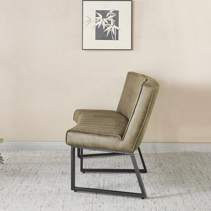 Eetkamerbank Menzo ovaal 160cm donkergroen