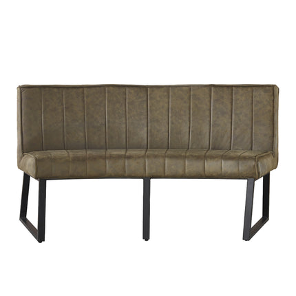 Eetkamerbank Menzo ovaal 160cm donkergroen