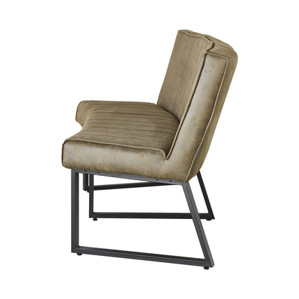 Eetkamerbank Menzo ovaal 160cm donkergroen