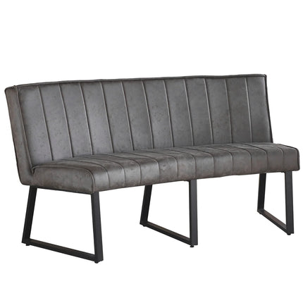 Eetkamerbank Menzo ovaal 160cm antraciet