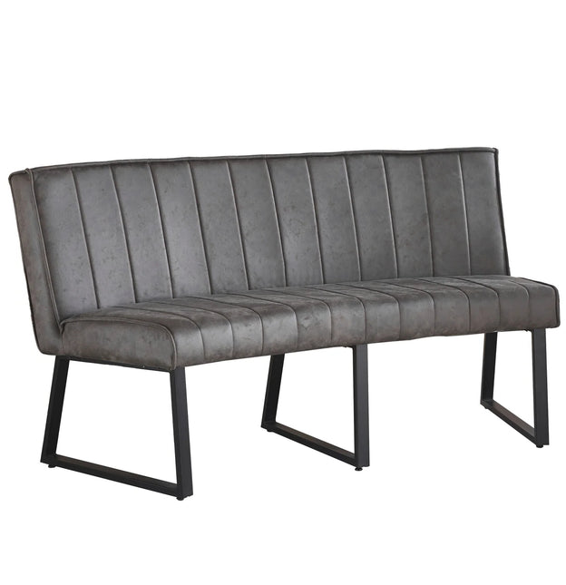 Eetkamerbank Menzo ovaal 160cm antraciet