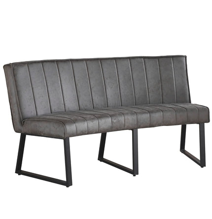 Eetkamerbank Menzo ovaal 160cm antraciet