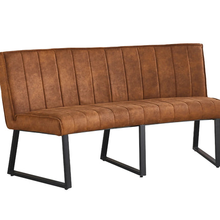 Eetkamerbank Menzo ovaal 160cm cognac