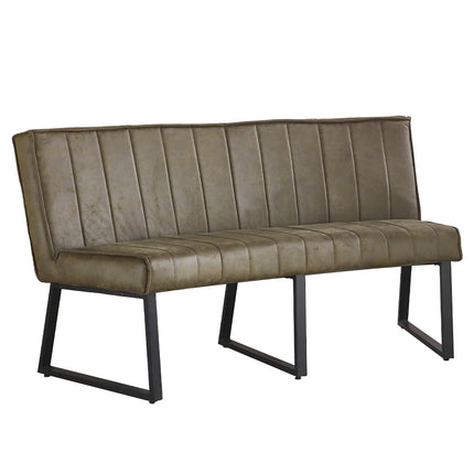 Eetkamerbank Menzo ovaal 160cm donkergroen