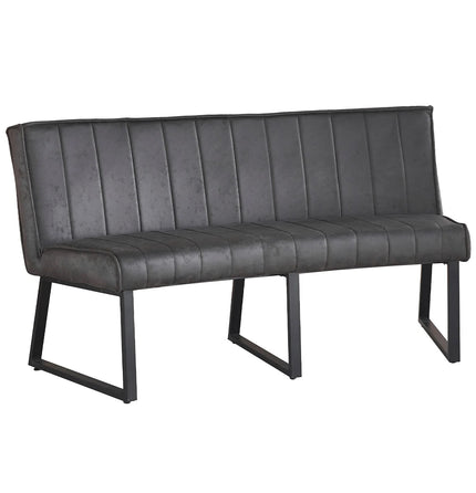 Eetkamerbank Menzo ovaal 160cm zwart