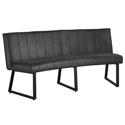 Eetkamerbank Menzo ovaal 180cm zwart