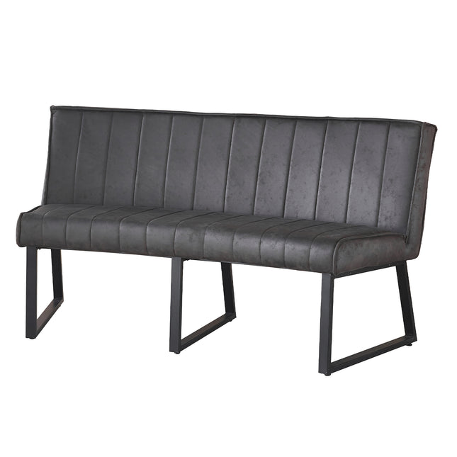 Eetkamerbank Menzo ovaal 160cm zwart