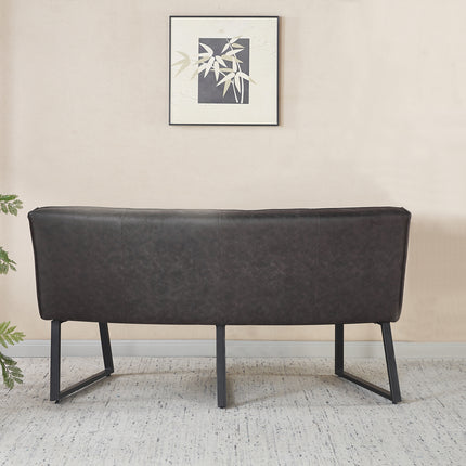 Eetkamerbank Menzo ovaal 160cm zwart