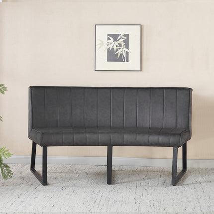 Eetkamerbank Menzo ovaal 160cm zwart