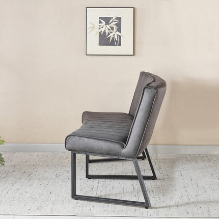 Eetkamerbank Menzo ovaal 160cm zwart