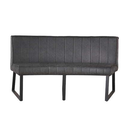 Eetkamerbank Menzo ovaal 160cm zwart