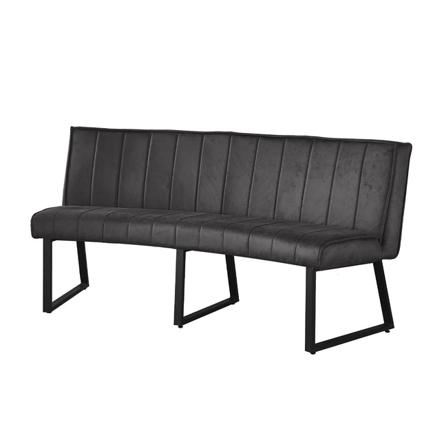 Eetkamerbank Menzo ovaal 180cm zwart