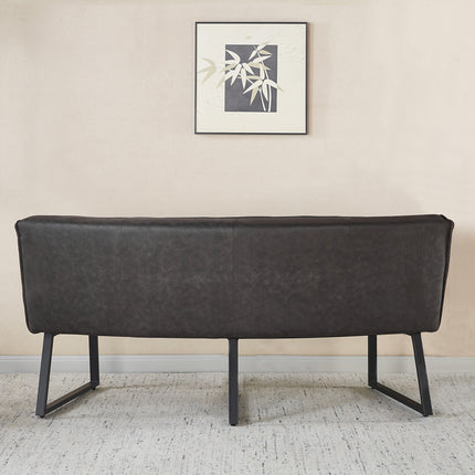 Eetkamerbank Menzo ovaal 180cm zwart