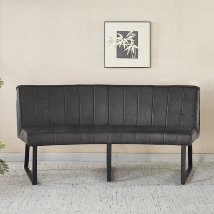 Eetkamerbank Menzo ovaal 180cm zwart