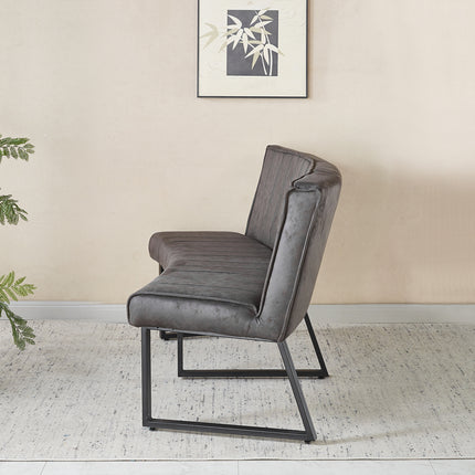 Eetkamerbank Menzo ovaal 180cm zwart