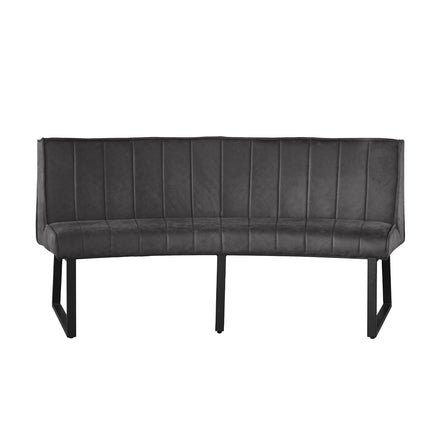 Eetkamerbank Menzo ovaal 180cm zwart