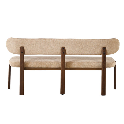 Eetkamerbank Japandi 160cm bruin Naomi walnoot