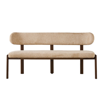 Eetkamerbank Japandi 160cm bruin Naomi walnoot