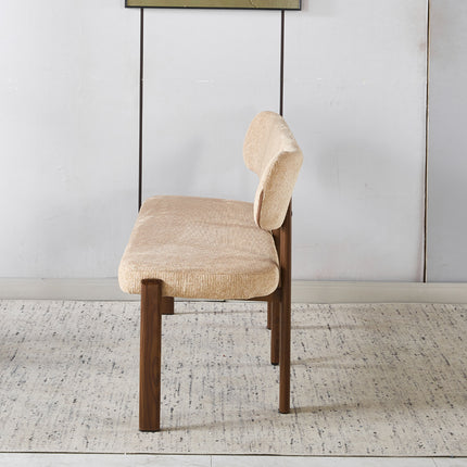 Eetkamerbank Japandi 180cm bruin Naomi walnoot