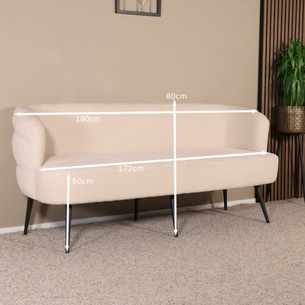 Eetkamerbank Quinn 180cm beige chenille