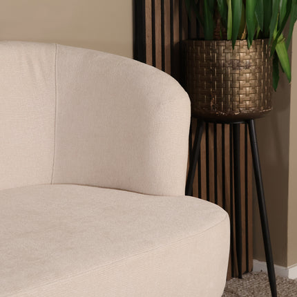 Eetkamerbank Quinn 180cm beige chenille