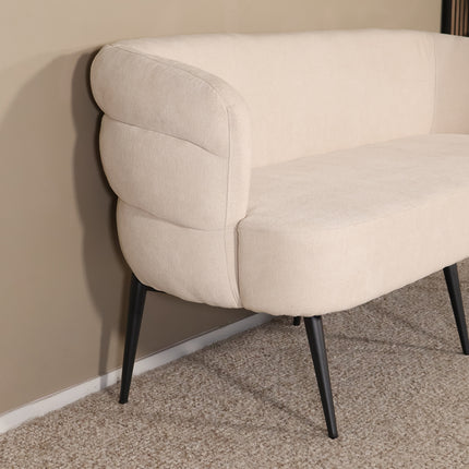 Eetkamerbank Quinn 180cm beige chenille