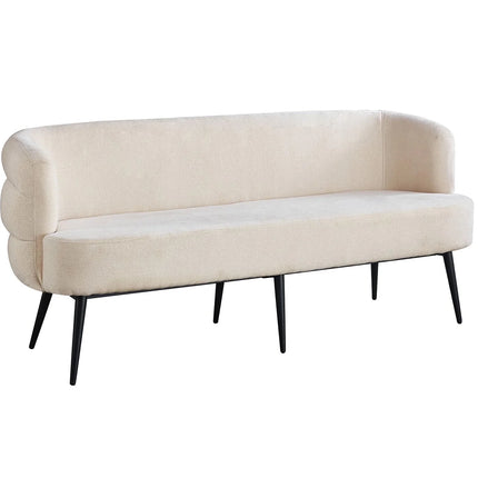 Eetkamerbank Quinn 180cm beige chenille