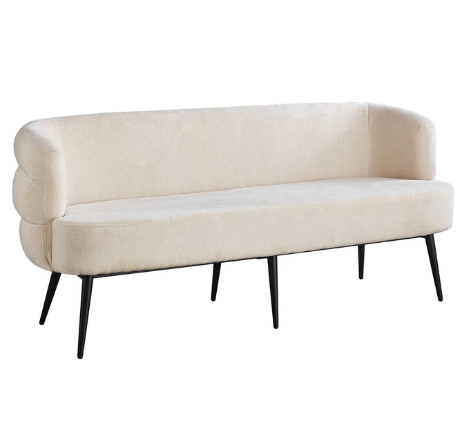 Eetkamerbank Quinn 180cm beige chenille