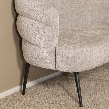 Eetkamerbank Quinn 180cm grijs chenille